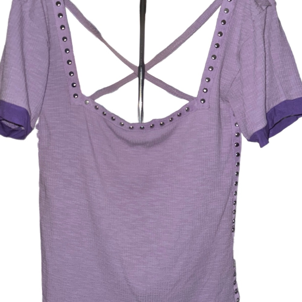 POL Purple Studded Women's Top